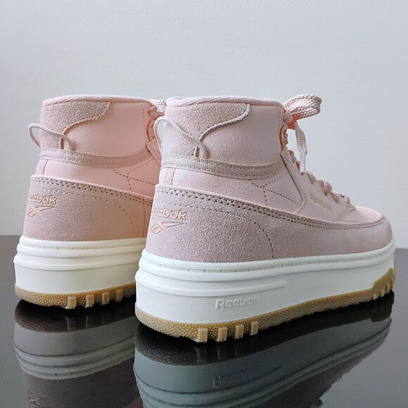 Reebok Women's Club C Geo Mid Lightweight Platform Sneaker in Lovely Light Pink - Picture 8 of 15